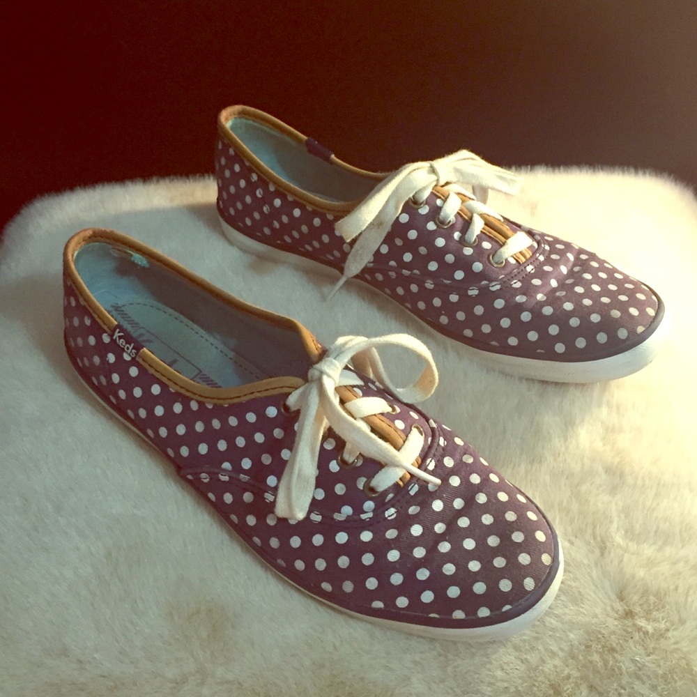 Navy Polka Dot Keds